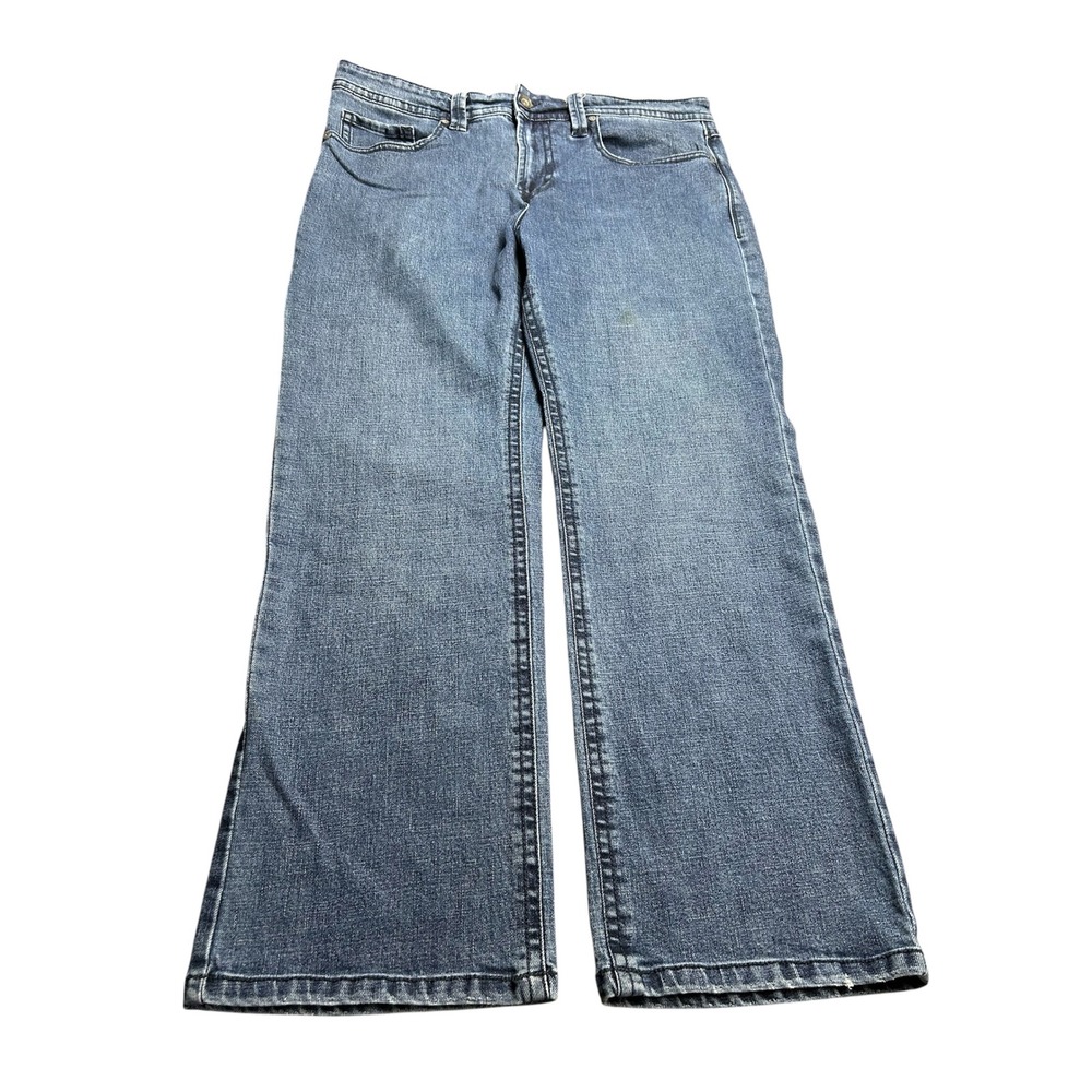 TK Axel Mens Slim Bootcut Jeans Medium Wash Denim Blue Pants 38x30